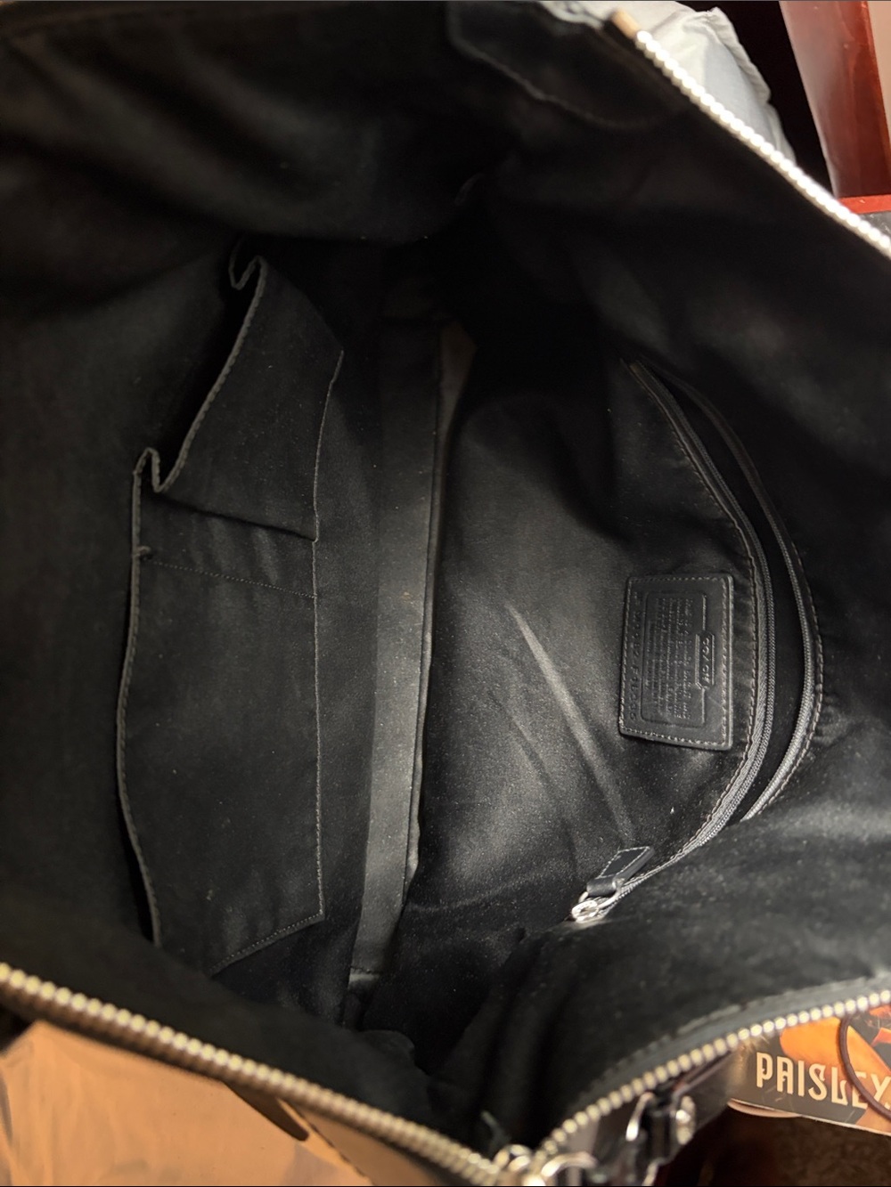 Coach Black and Cream Designer Shoulder Tote EUC. - Picture 3 of 4